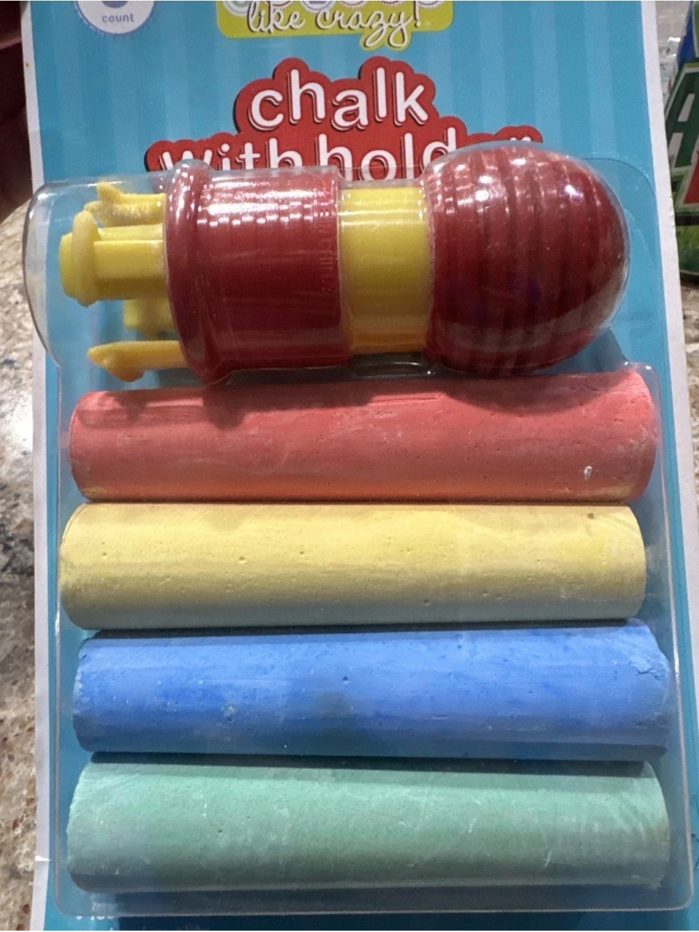 Chalk with Holder Kids Sidewalk Chalk Set - Multicolor (D)
